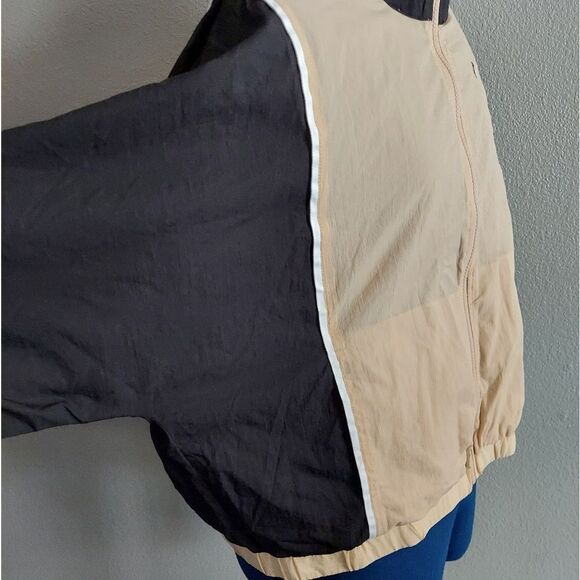 Zyia Active Colorblock Tan Black Lightweight Zip Jacket Size XL - Picture 5 of 9